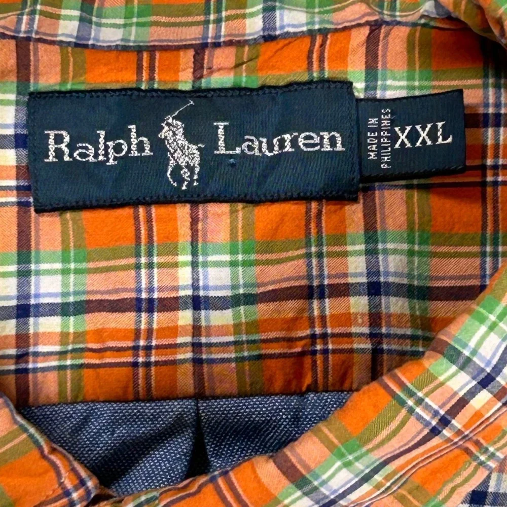 Ralph Lauren Mens XXL Shirt Shacket Plaid Button Down Long Sleeve Lined‎ 2 Ply